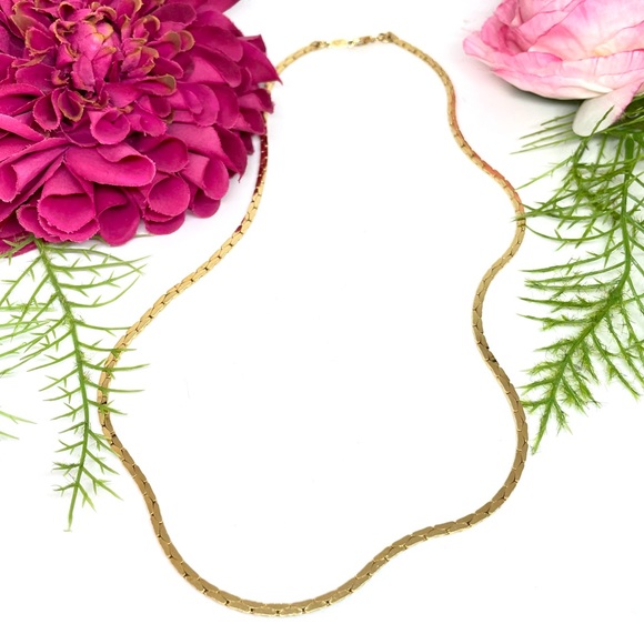 Jewelry Preowned 14k Gold Plated Golden Link Chain Necklace Poshmark
